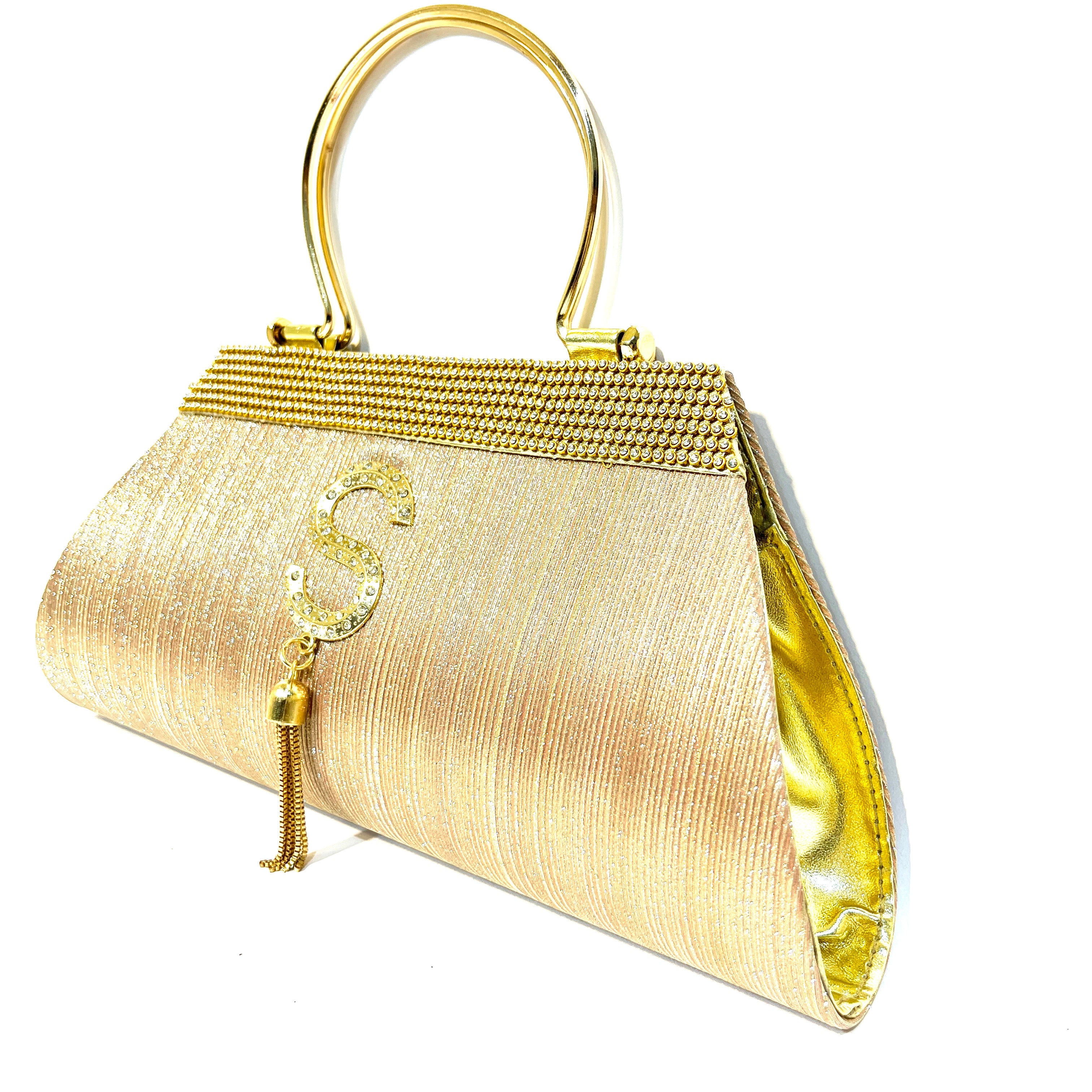 PURSEO Clutch Pearl Purses for Women Handbag Bridal Evening Clutch Bags for  Party Wedding / Dulhan Purse /