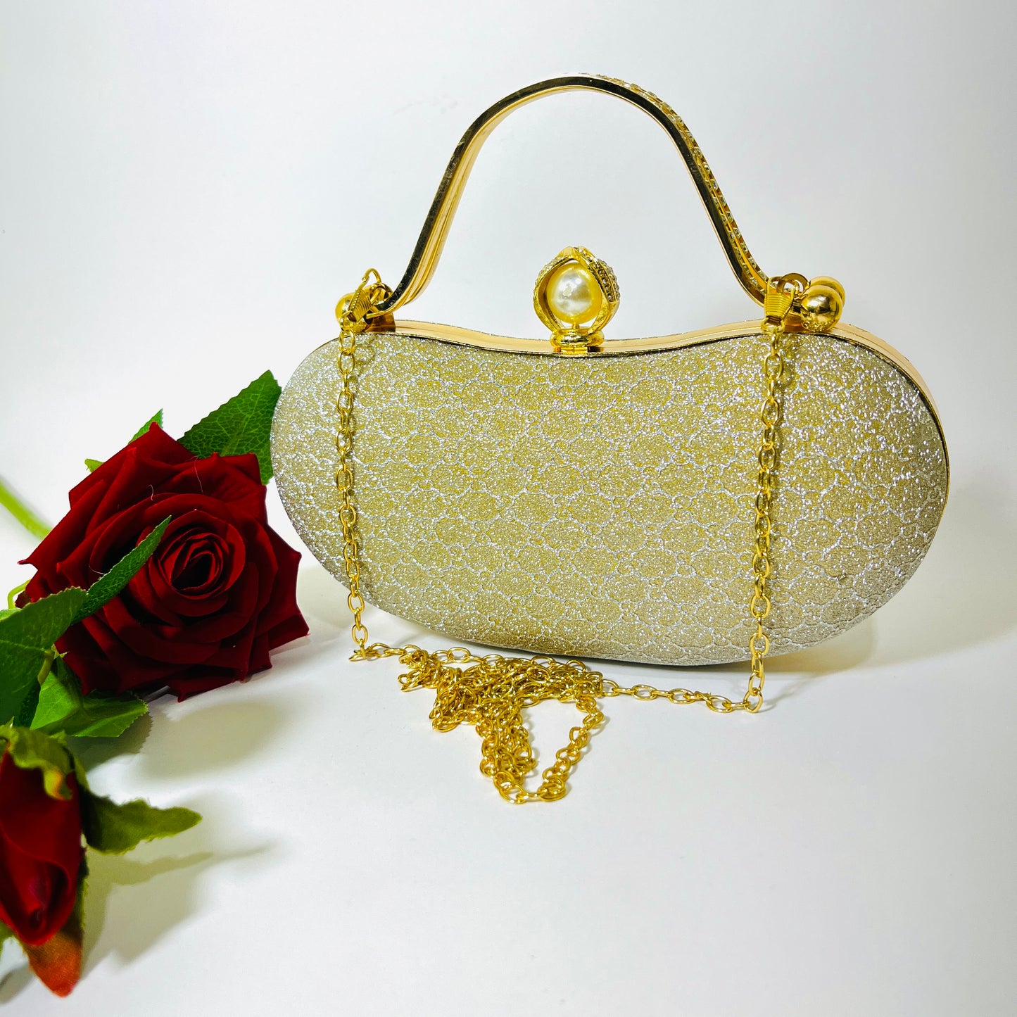 BATUTA Clutch Purse for Women Golden bridal Party and Wedding Bag Latest trending